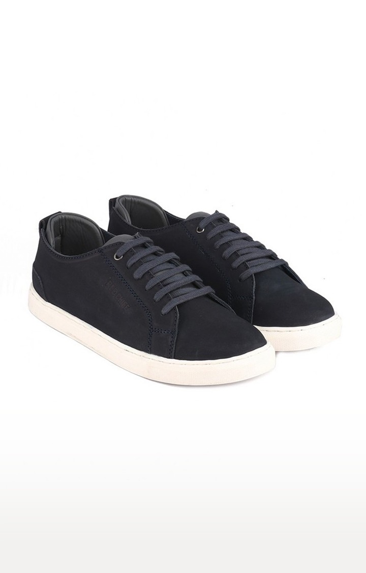 Men's Blue Leather Sneakers