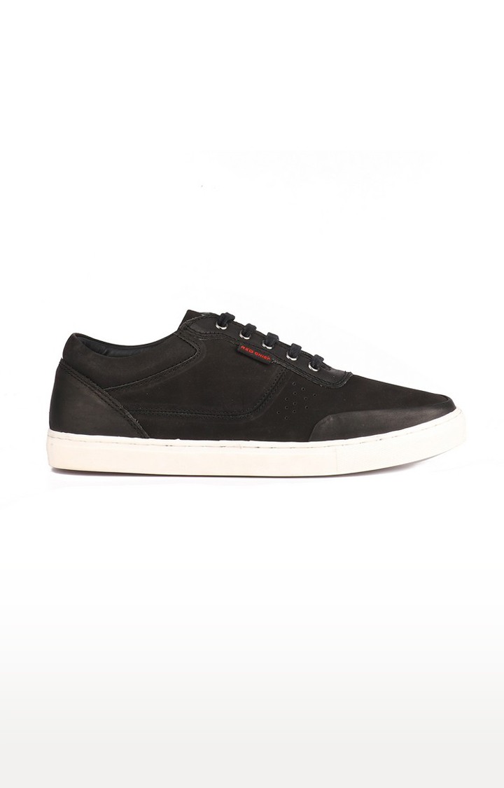 Men's Black Leather Sneakers