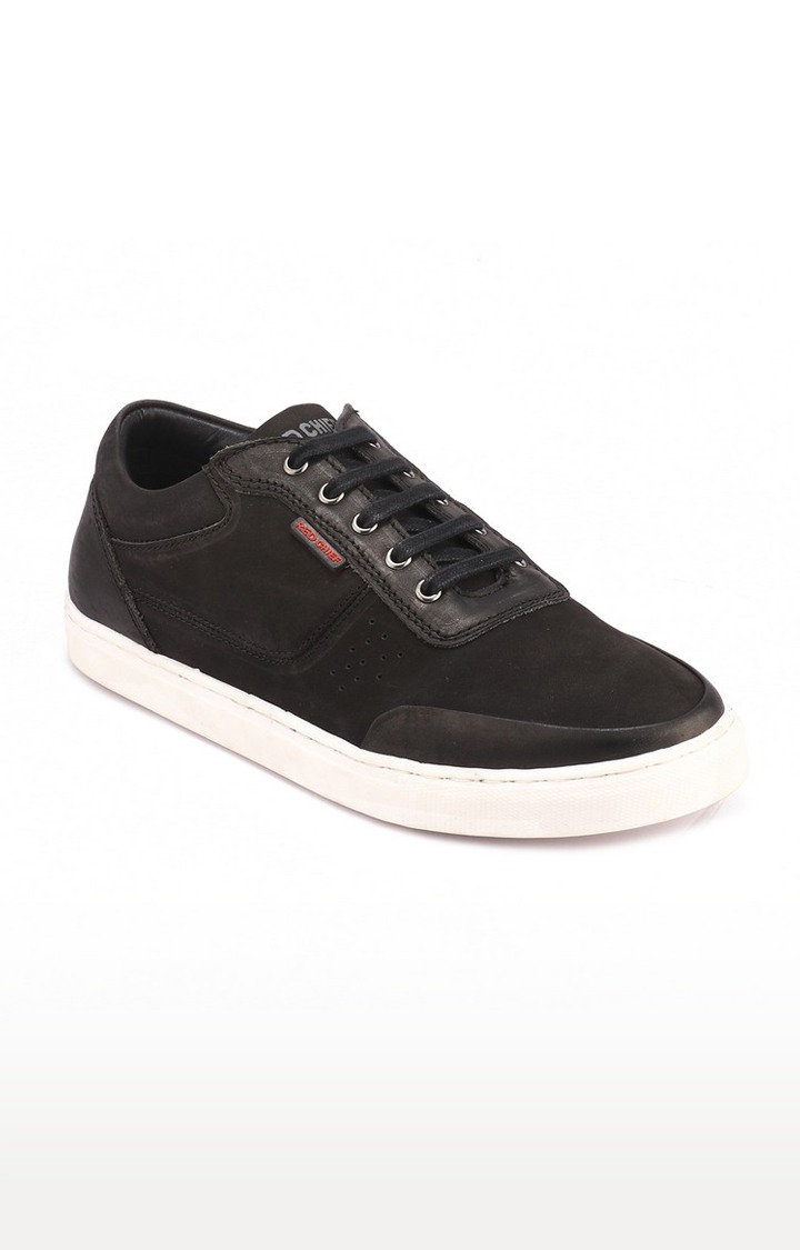 Men's Black Leather Sneakers
