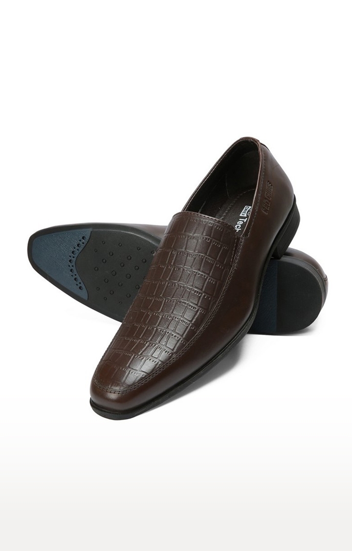 RED CHIEF | Men's Brown Leather Formal Slip-ons 5