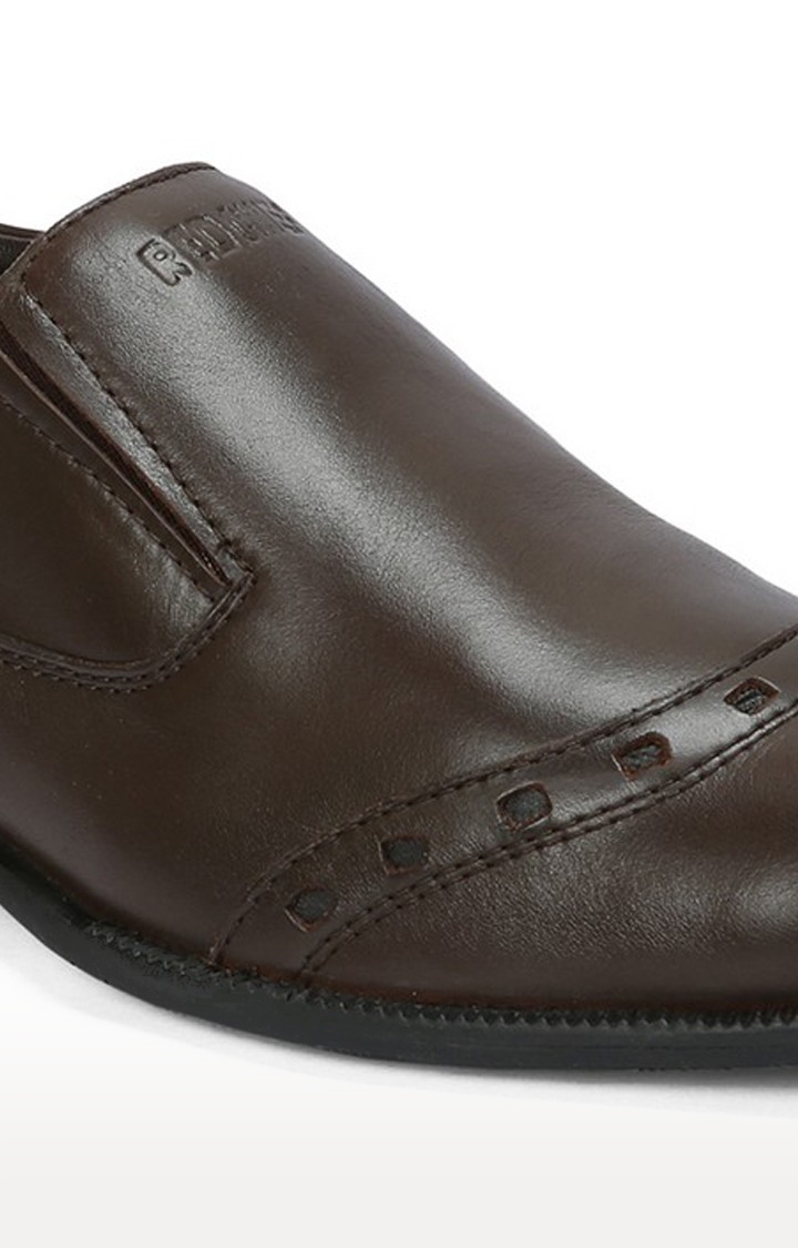 RED CHIEF | Men's Brown Leather Formal Slip-ons 6