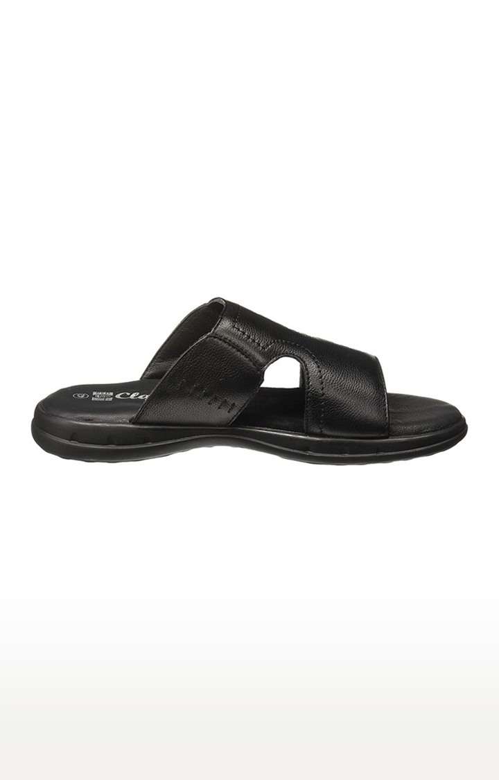 Men's Black Leather Sandals