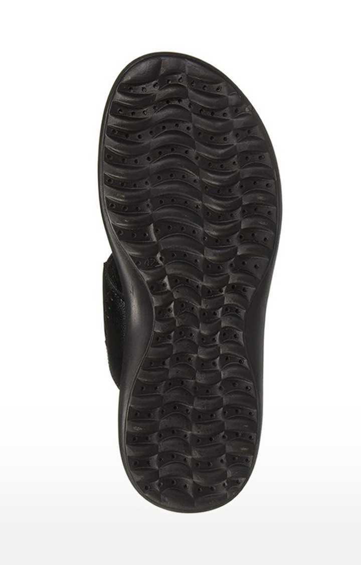 Men's Black Leather Sandals