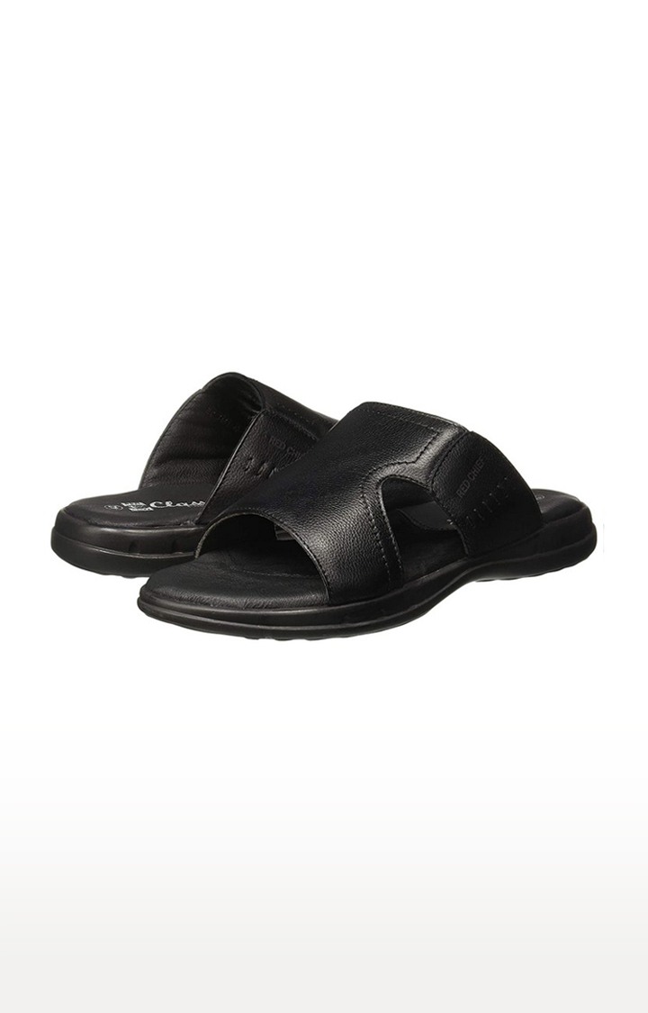 Men's Black Leather Sandals