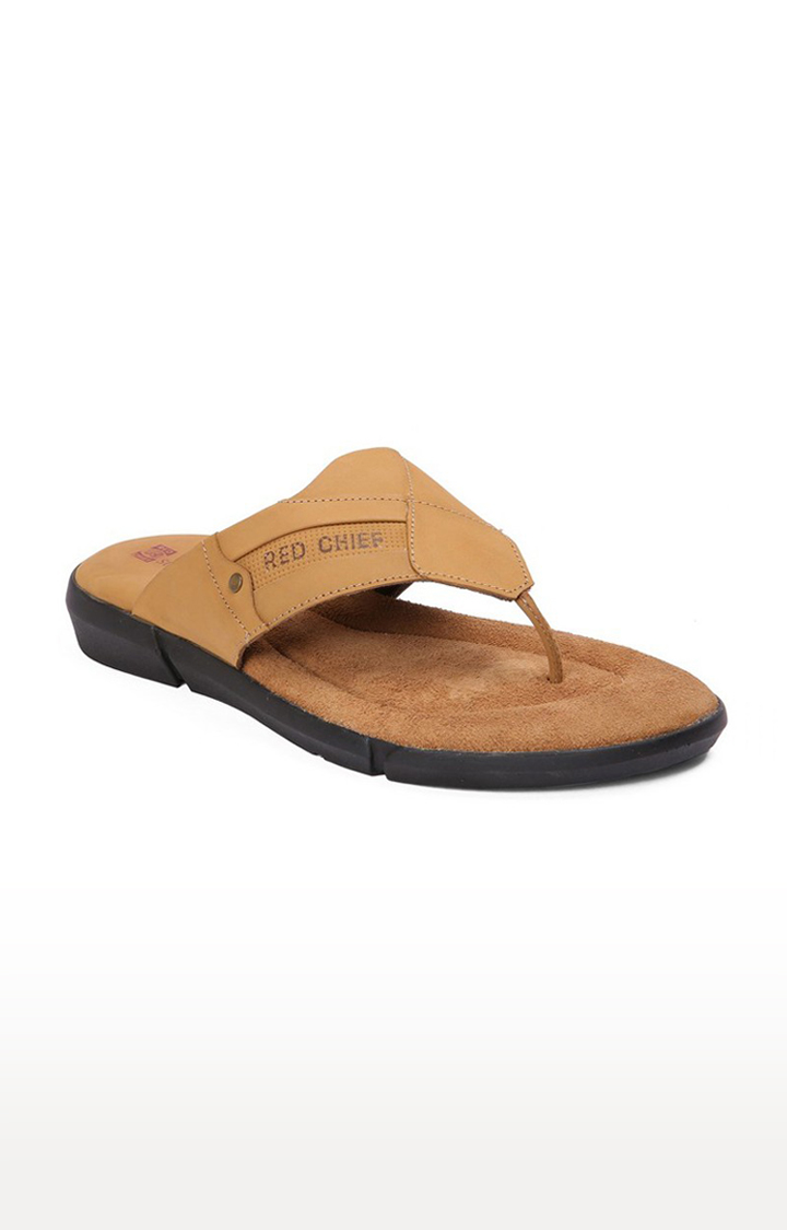 Red chief men's leather slippers top