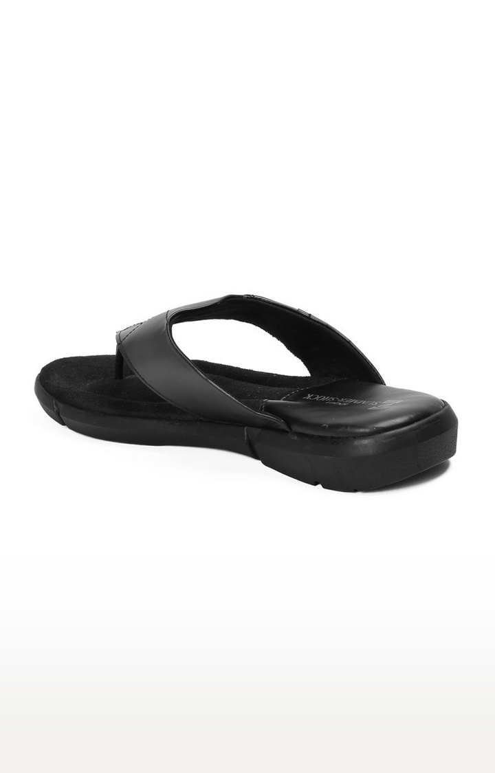 RED CHIEF | Men's Black Leather Slippers 2