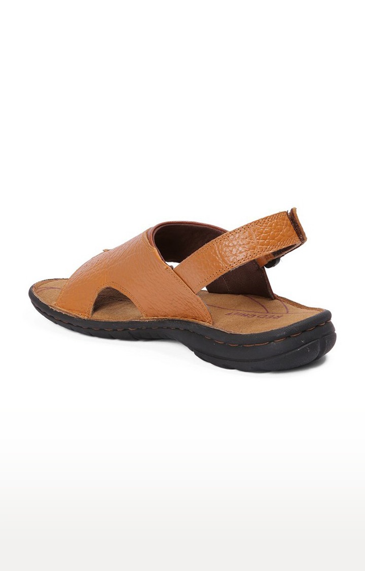 Mens brown top leather sandals