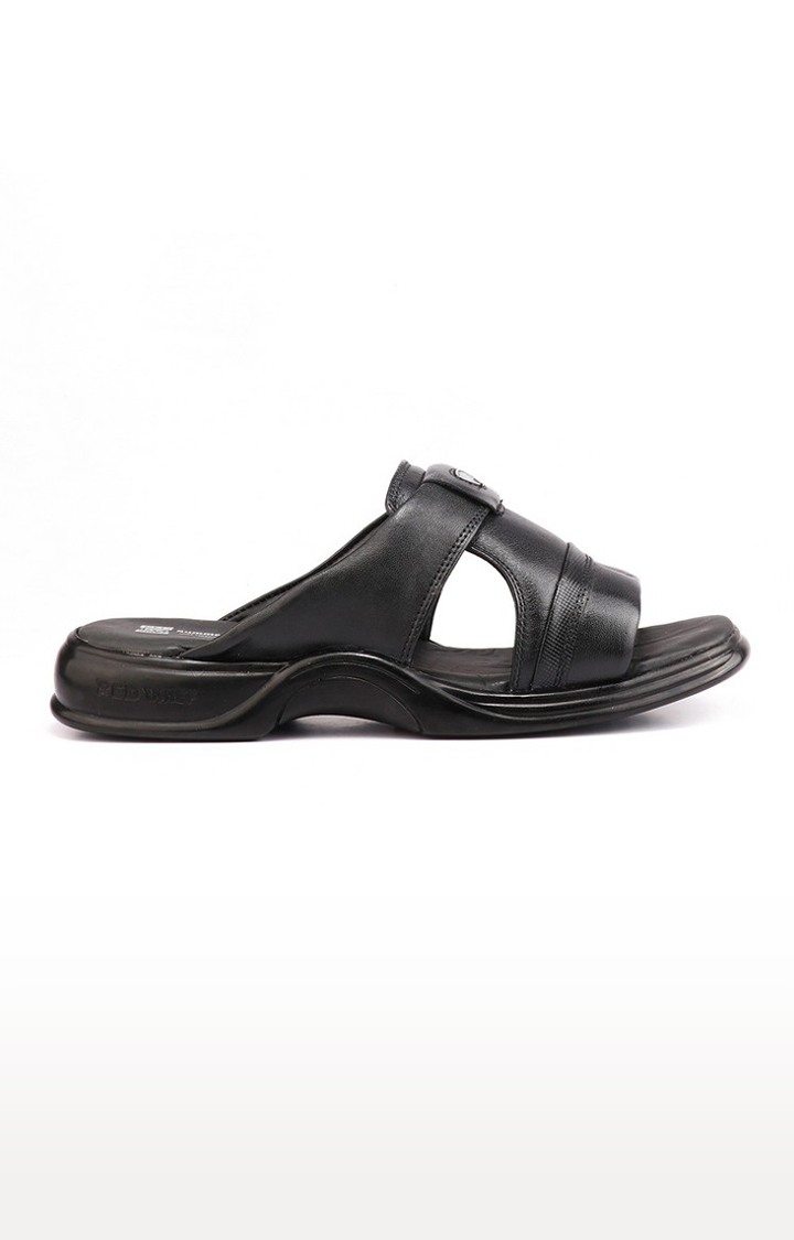 Men's Black Leather Sandals