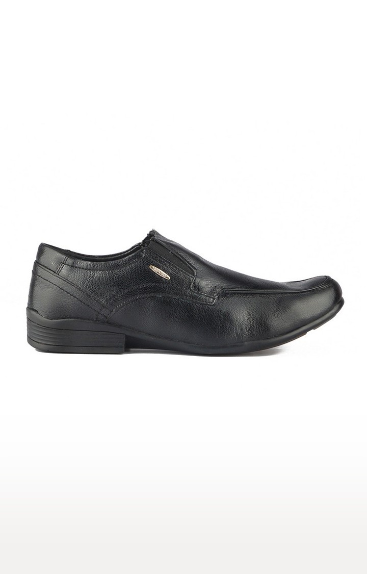 Men's Black Leather Formal Slip-ons