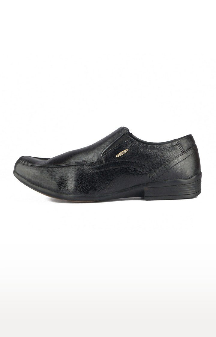 Men's Black Leather Formal Slip-ons