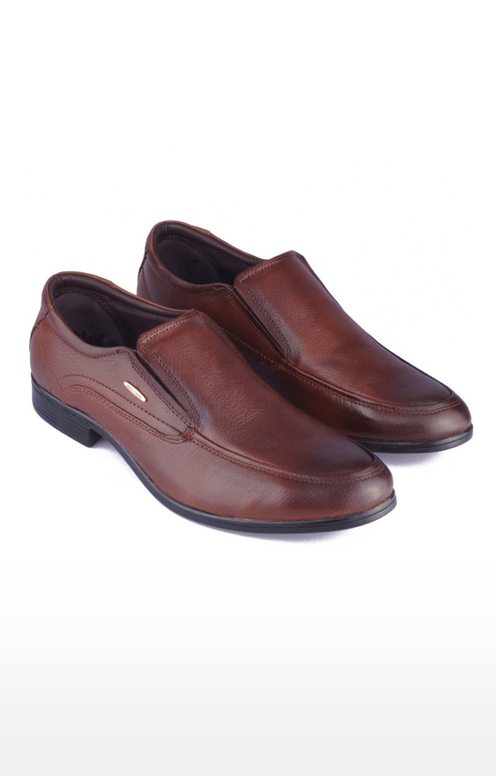 RED CHIEF | Men's Brown Leather Formal Slip-ons 0