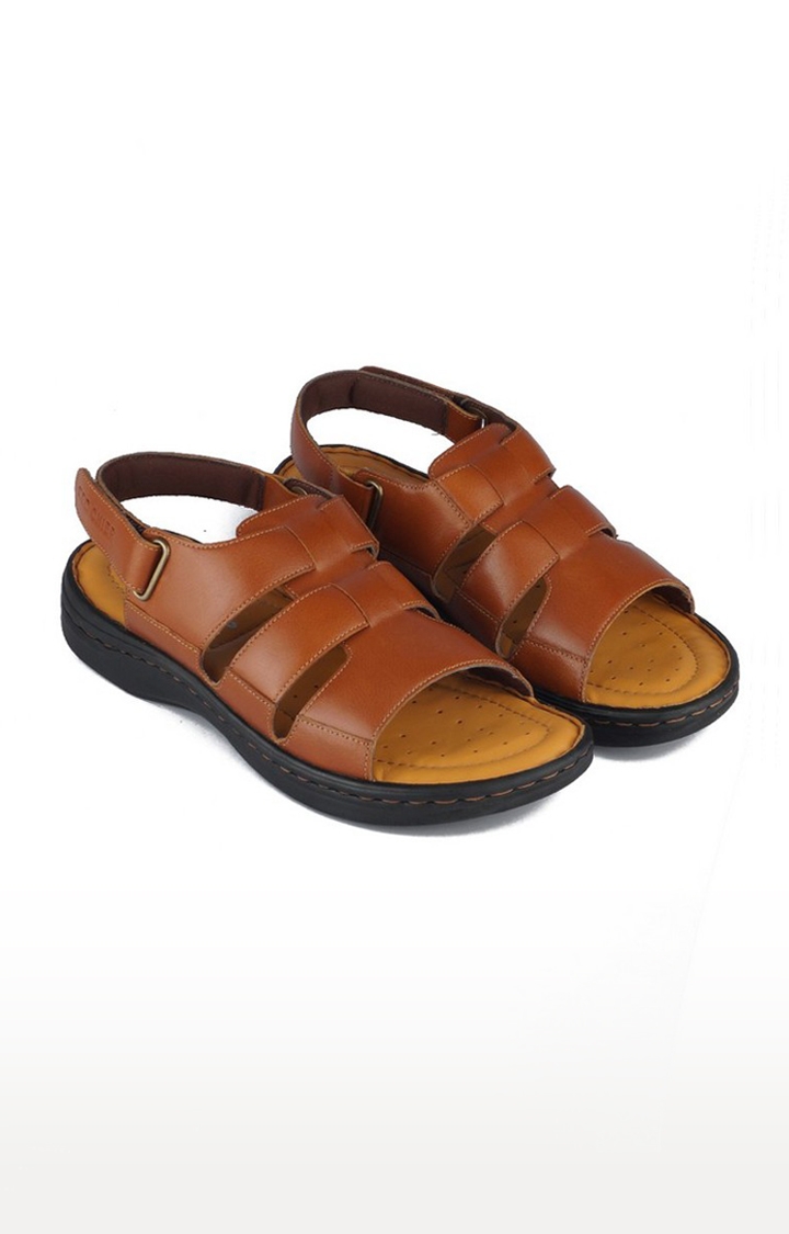 RED CHIEF | Men's Brown Leather Sandals 4
