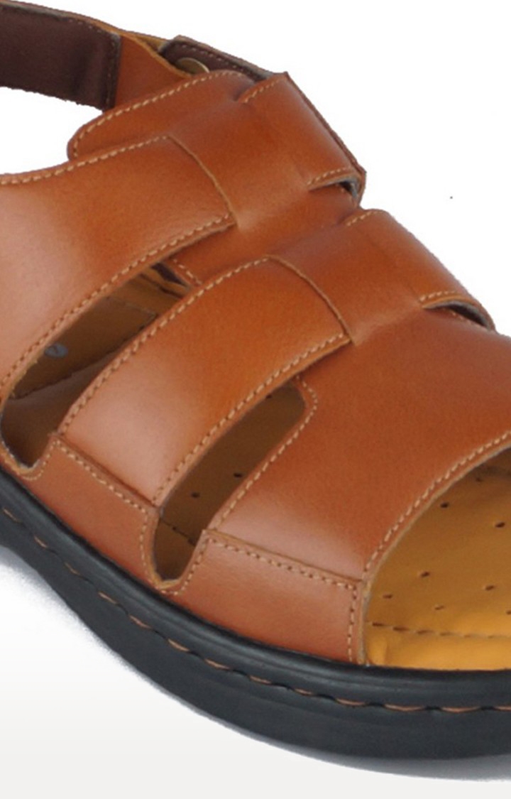 RED CHIEF | Men's Brown Leather Sandals 7