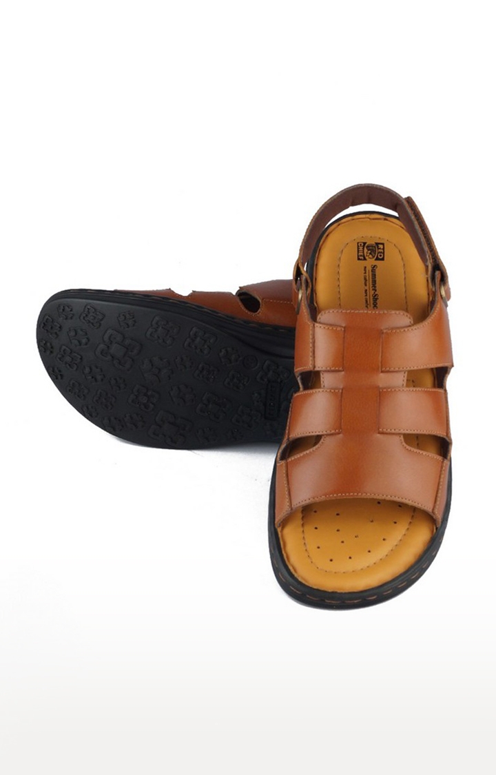 RED CHIEF | Men's Brown Leather Sandals 6
