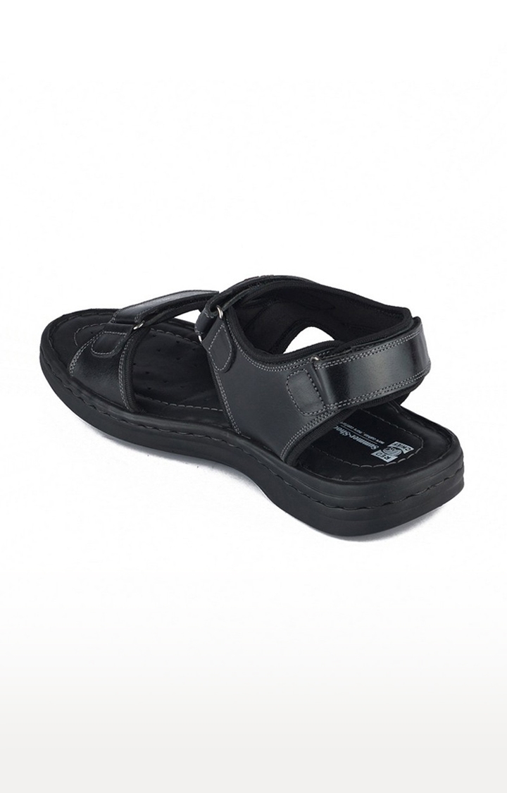 RED CHIEF | Men's Black Leather Sandals 3