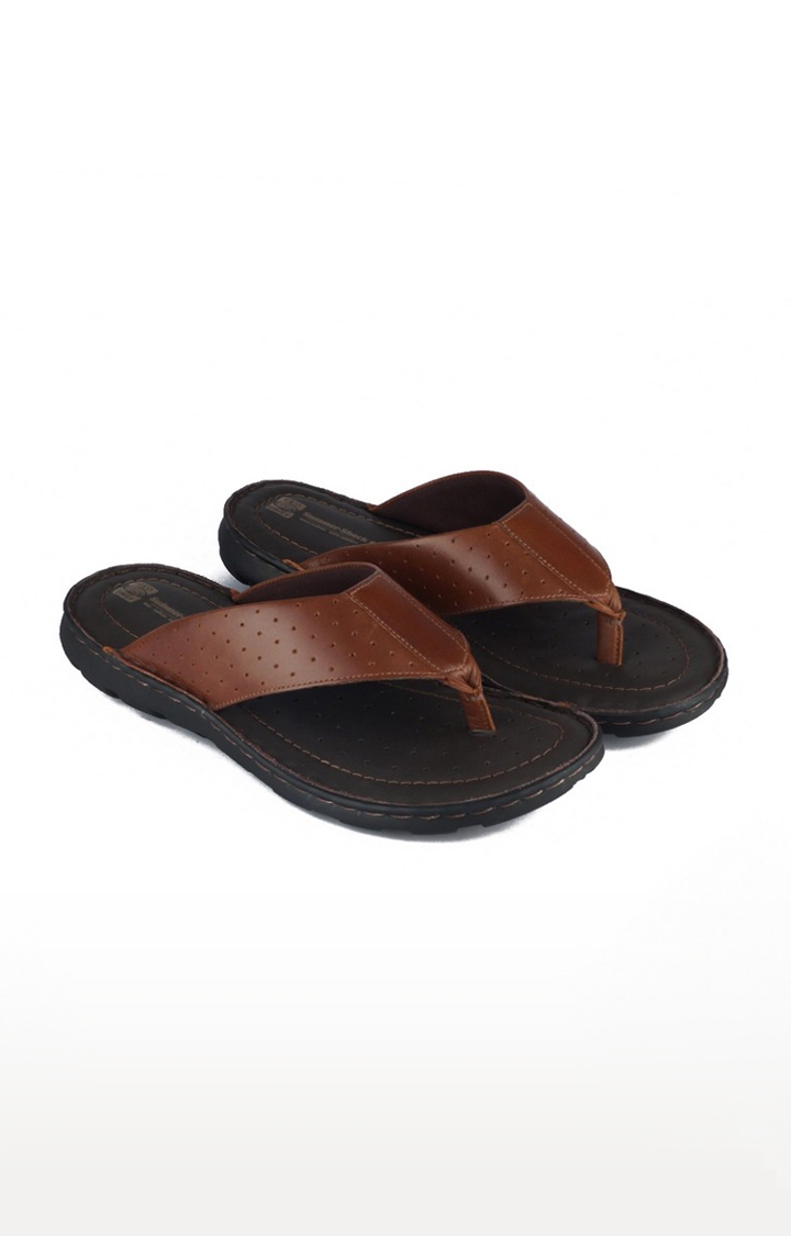 RED CHIEF | Men's Brown Leather Sandals 0