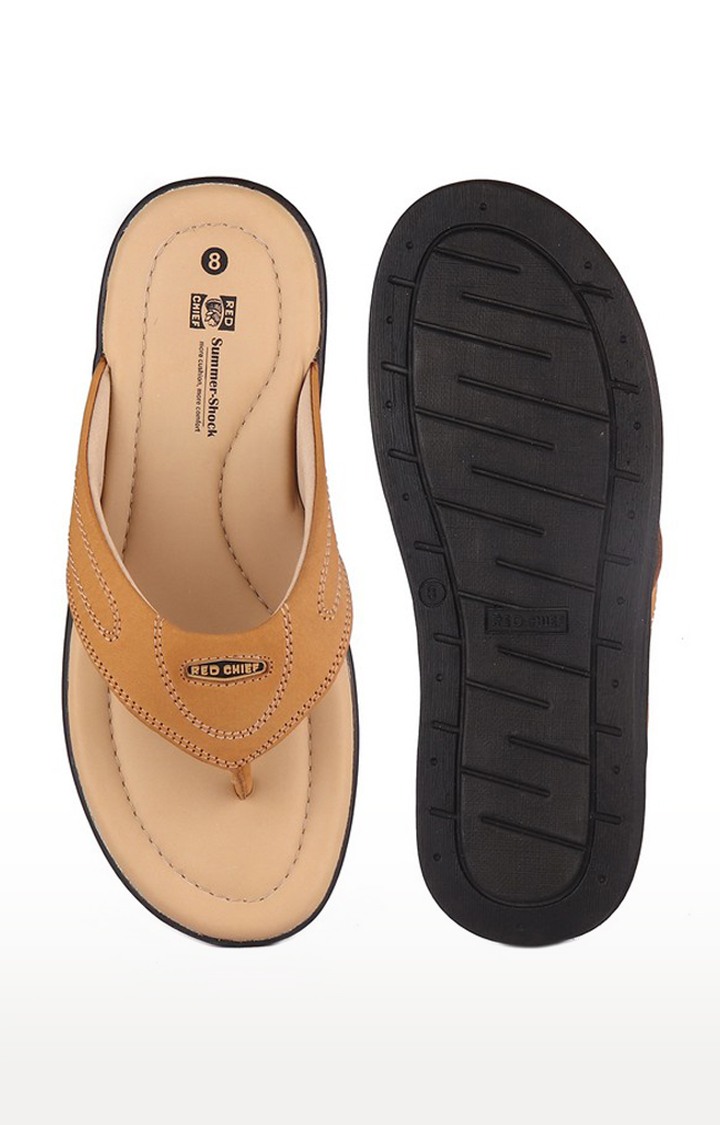 Men's Brown Leather Slippers