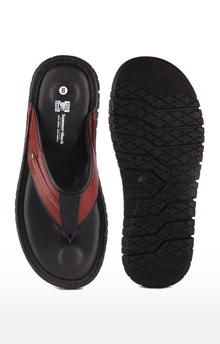 RED CHIEF | Men's Black Leather Slippers 2