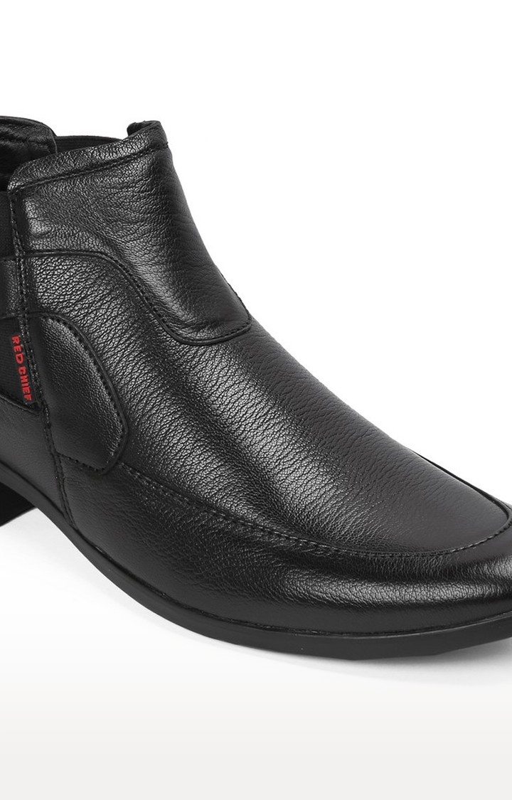 RED CHIEF | Men's Black Leather Boots 6