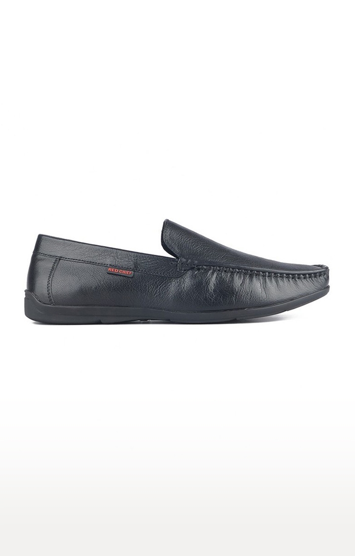 RED CHIEF | Men's Black Leather Loafers 1