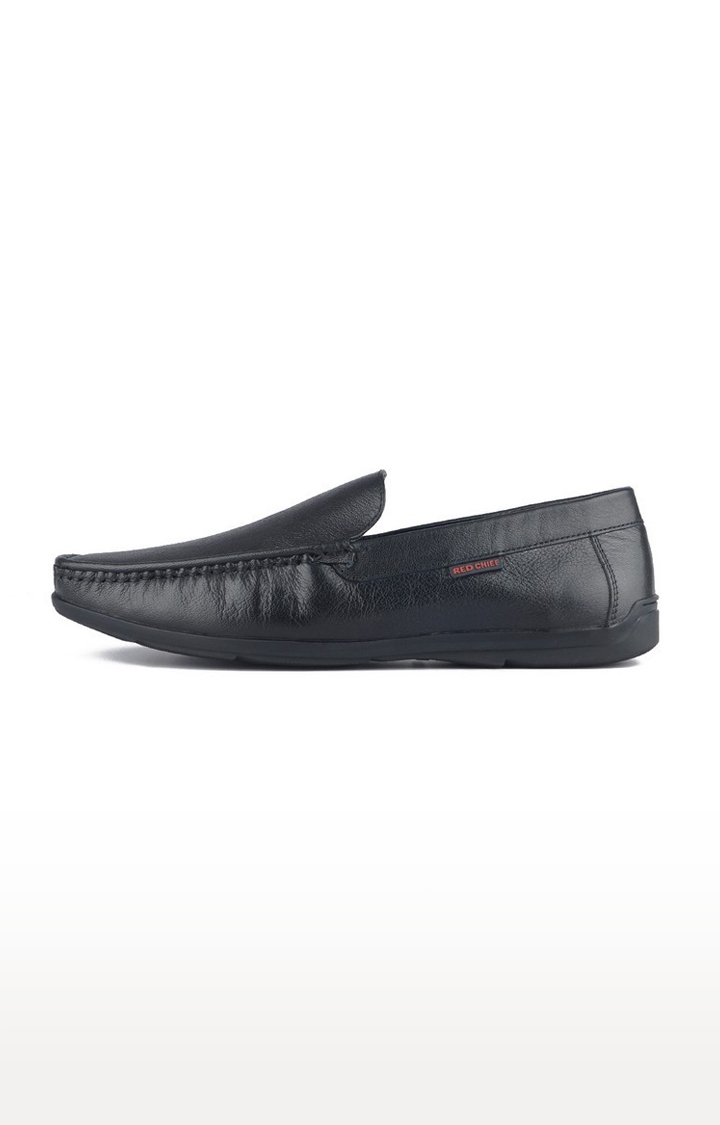 RED CHIEF | Men's Black Leather Loafers 2