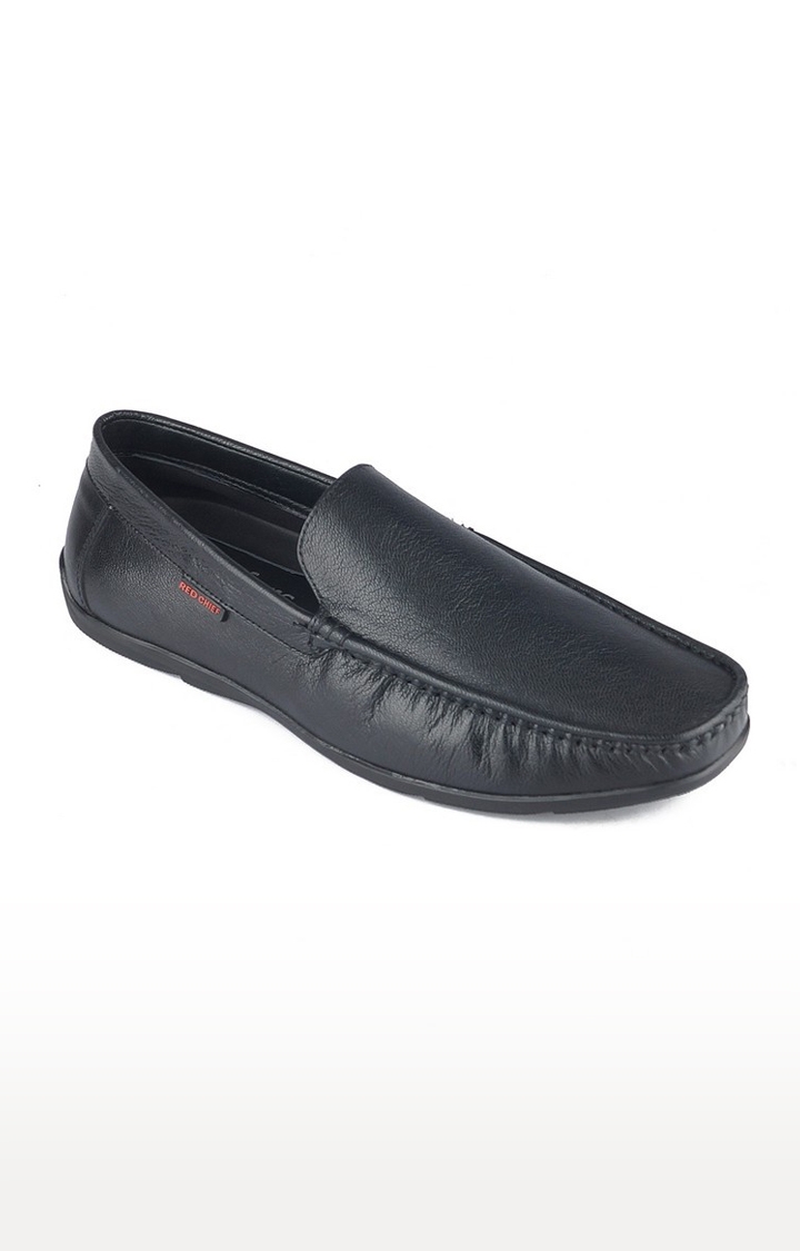 RED CHIEF | Men's Black Leather Loafers 0