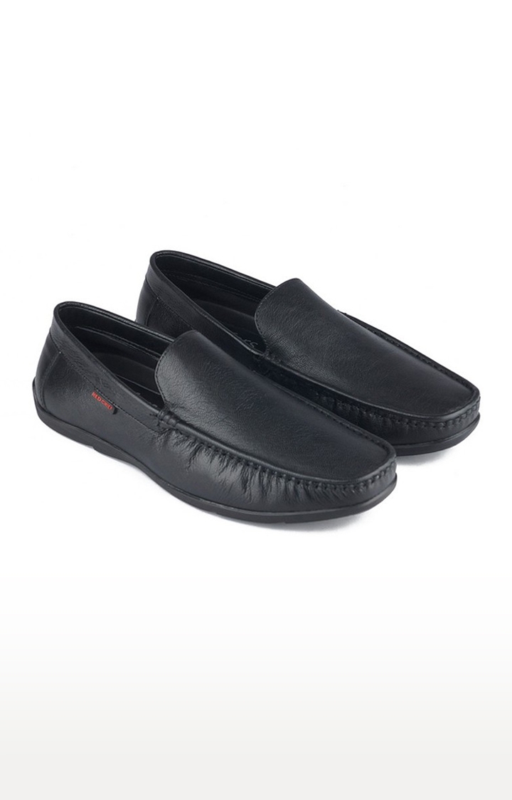 RED CHIEF | Men's Black Leather Loafers 4