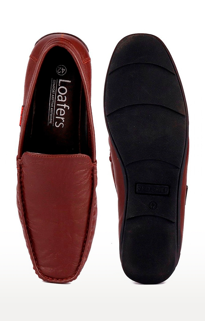 RED CHIEF | Men's Brown Leather Loafers 5