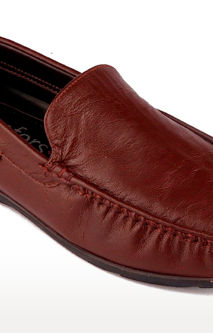 RED CHIEF | Men's Brown Leather Loafers 7