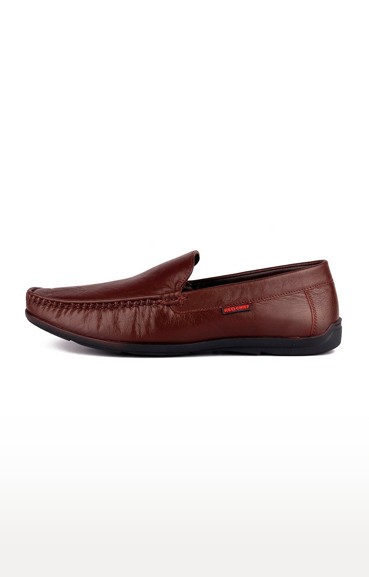 RED CHIEF | Men's Brown Leather Loafers 2