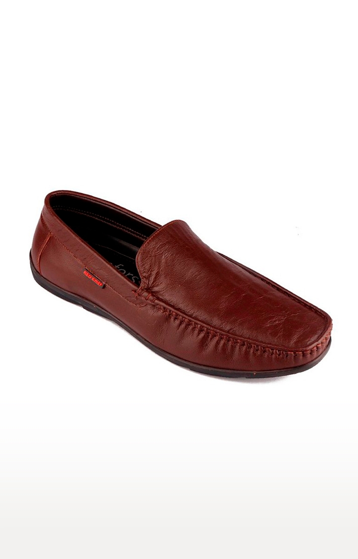 RED CHIEF | Men's Brown Leather Loafers 0