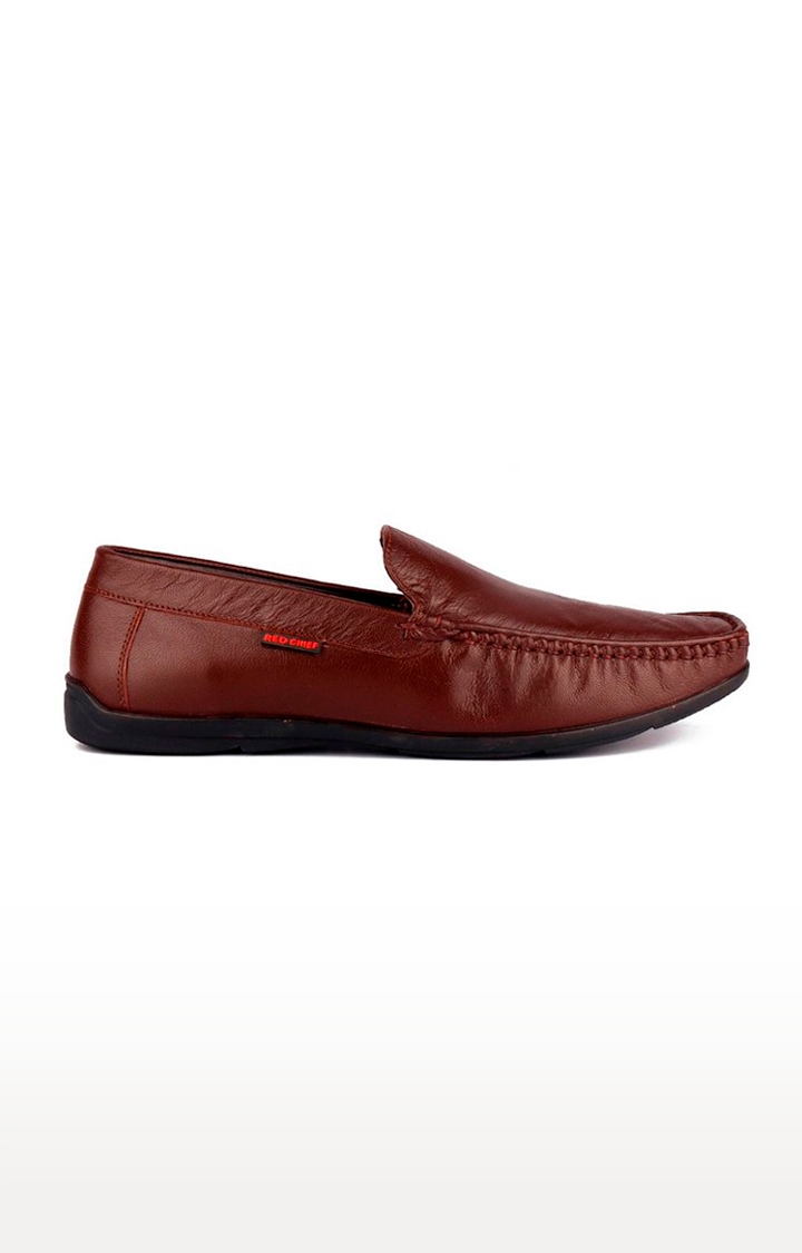 RED CHIEF | Men's Brown Leather Loafers 1