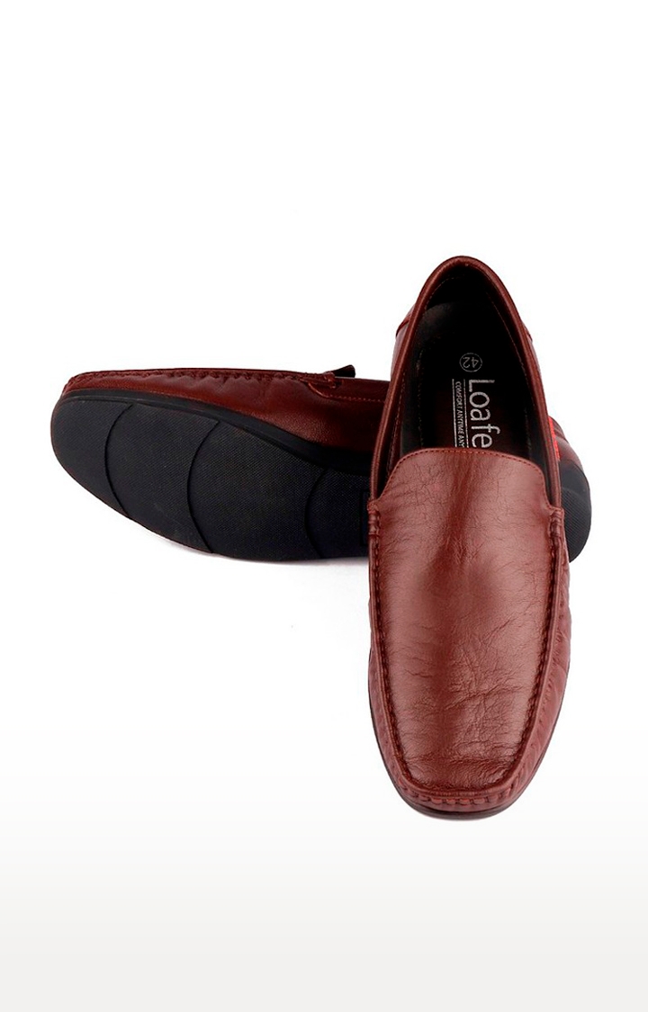 RED CHIEF | Men's Brown Leather Loafers 6