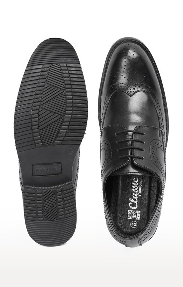Men's Black Leather Derby Shoes