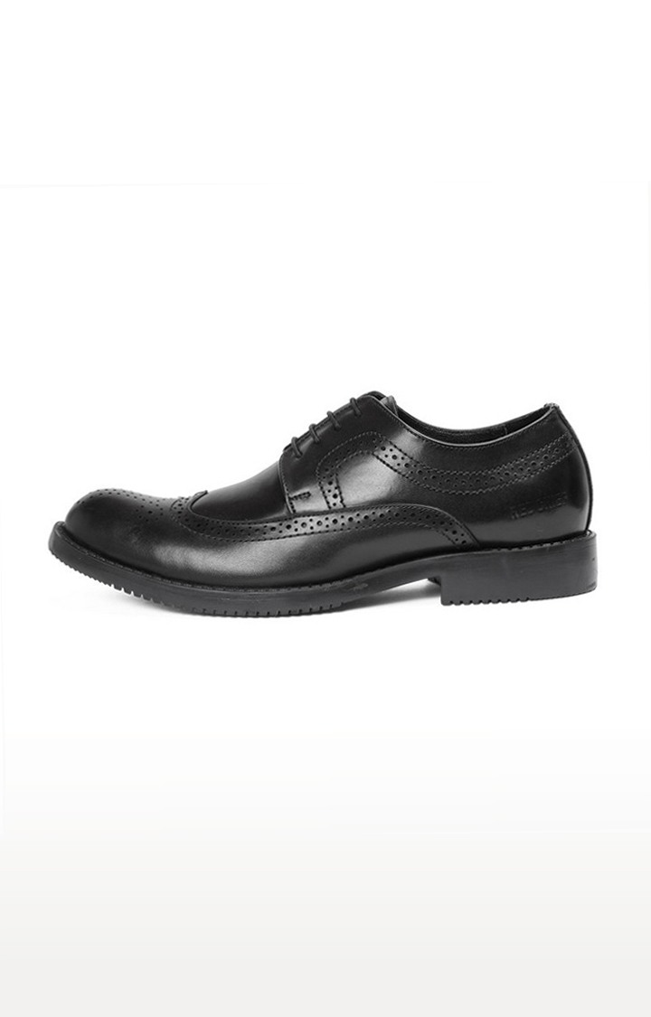 Men's Black Leather Derby Shoes