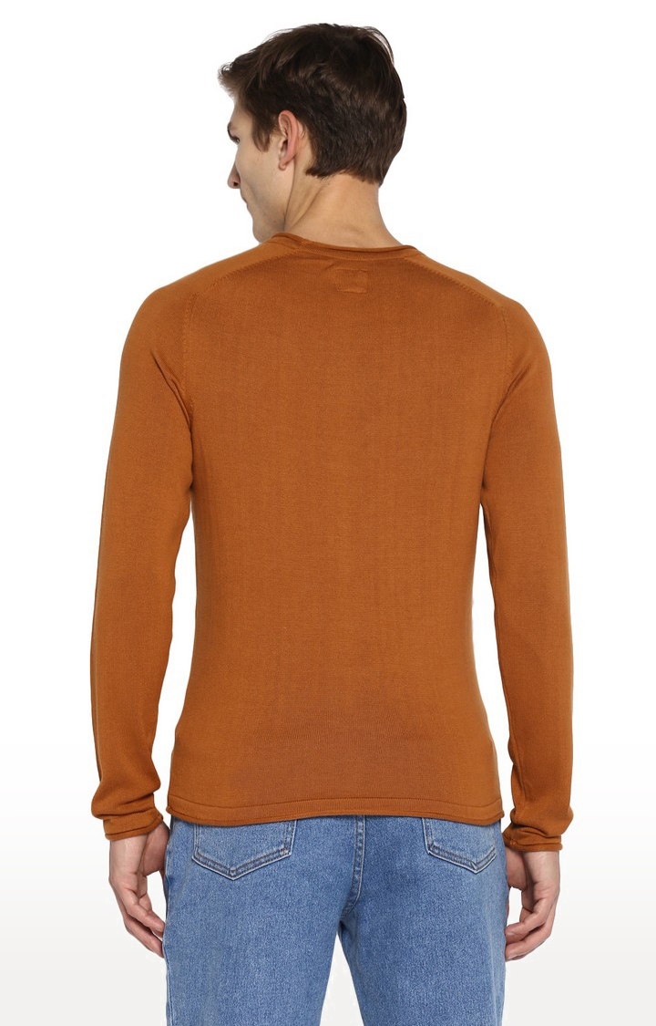 RED CHIEF | Men's Brown Cotton Blend Sweaters 3