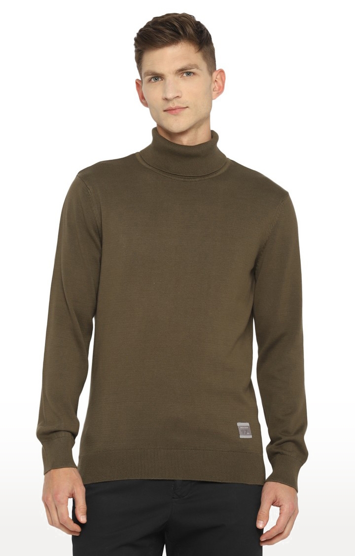 RED CHIEF | Men's Green Cotton Sweaters 0