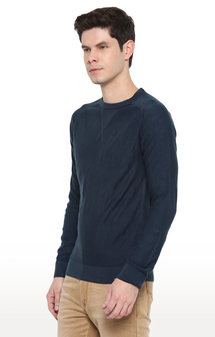 RED CHIEF | Men's Blue Cotton Blend Sweaters 2