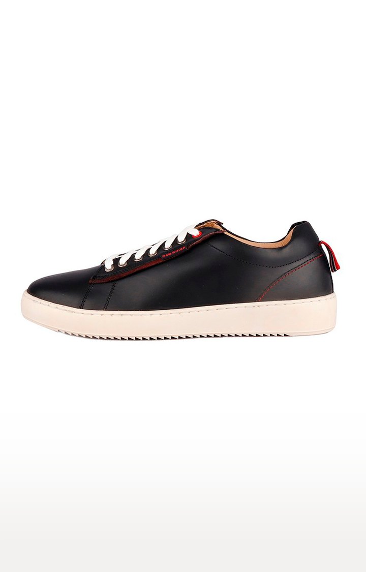Men's Black Leather Sneakers