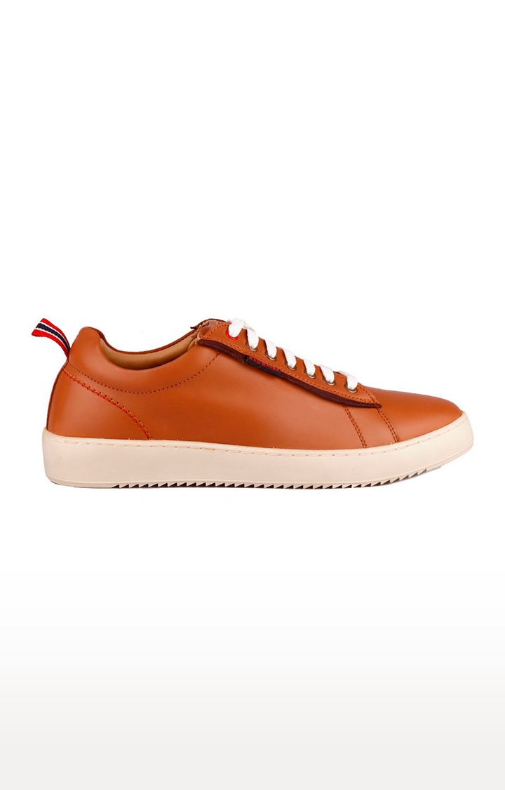 RED CHIEF | Men's Tan Leather Sneakers 1