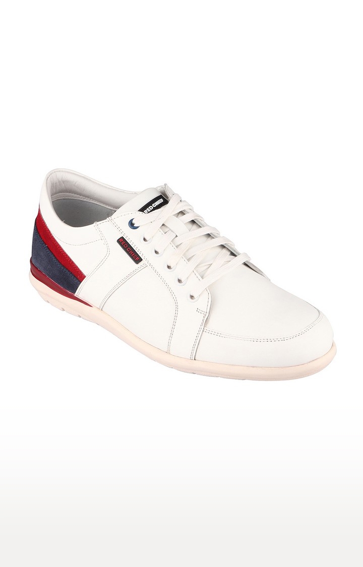 RED CHIEF | Men's White Casual Lace-ups 0