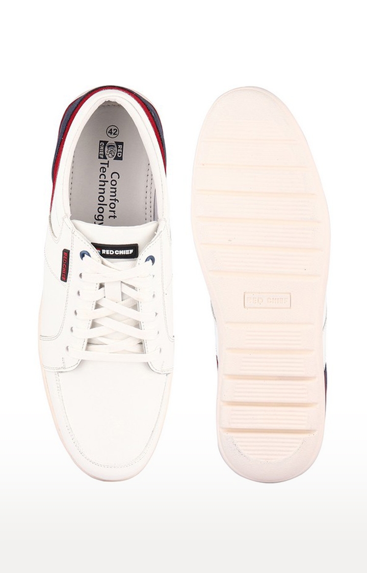 RED CHIEF | Men's White Casual Lace-ups 3