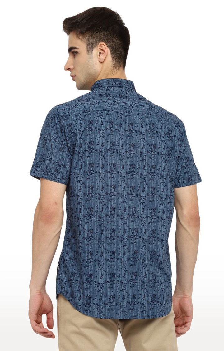 RED CHIEF | Men's Blue Printed Cotton Casual Shirts 3