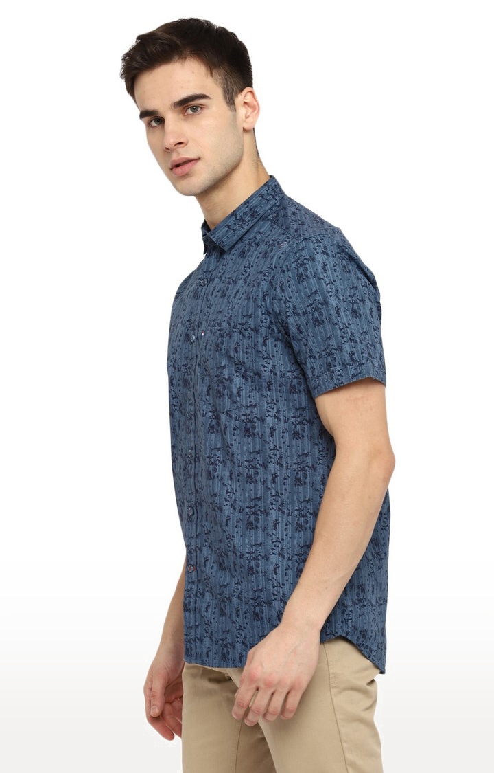 RED CHIEF | Men's Blue Printed Cotton Casual Shirts 2