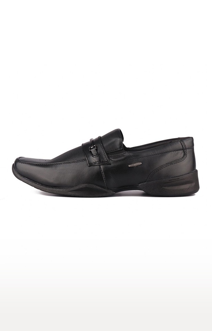 Men's Black Leather Formal Slip-ons