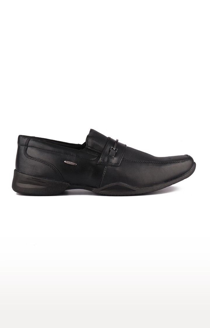 Men's Black Leather Formal Slip-ons