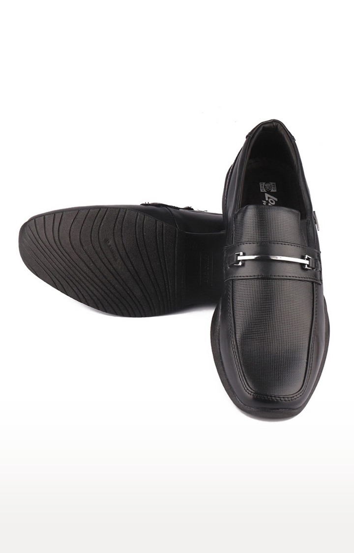 Men's Black Leather Formal Slip-ons