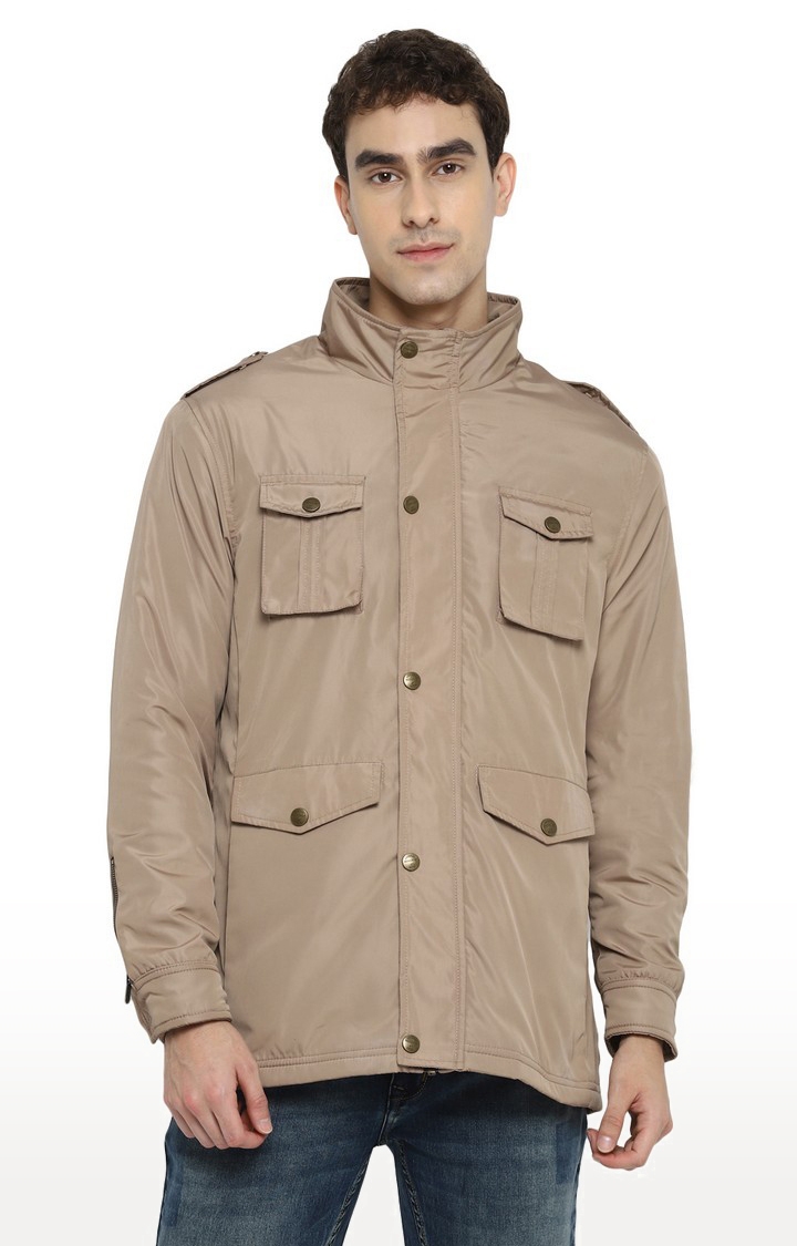 RED CHIEF | Men's Brown Solid Cotton Blend Front Open Jackets 0