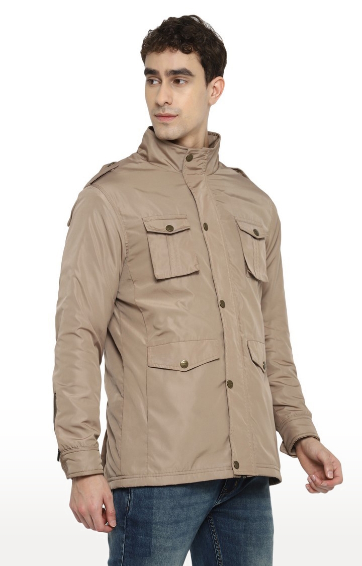 RED CHIEF | Men's Brown Solid Cotton Blend Front Open Jackets 3