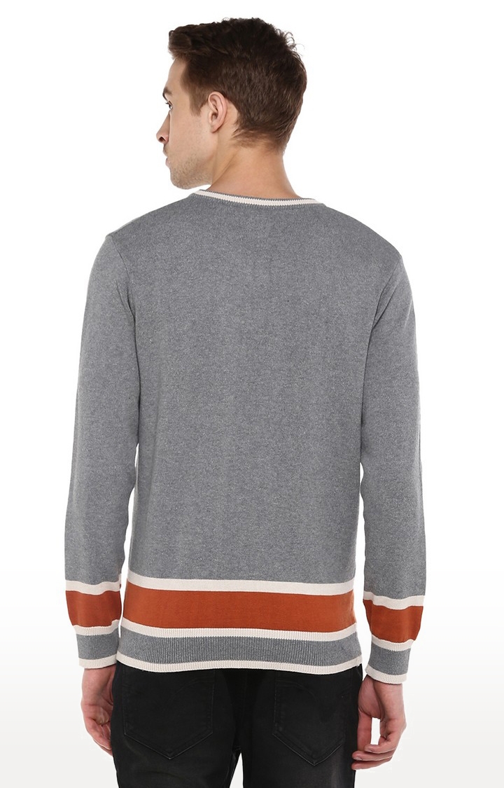 RED CHIEF | Men's Grey Cotton Blend Sweaters 3